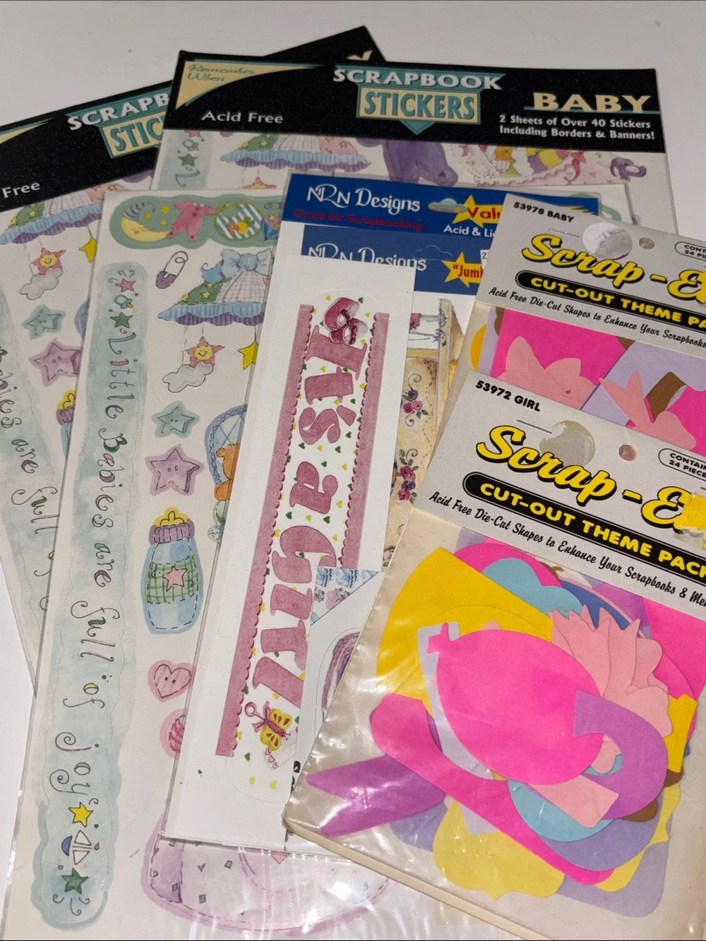 Baby Girl Scrapbook Set 1990s Scrapbook Y2K Scrapbook Collection Baby Girl